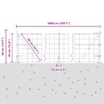 vidaXL Euro plot s 7 podpernými stĺpmi 0.4x10 m pozinkovaná oceľ – Obrázok 13