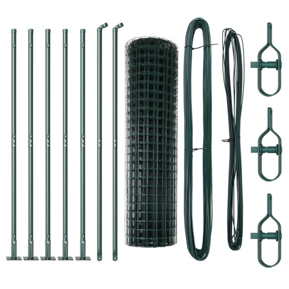 3350835_4.jpg vidaXL Euro plot Sada 2 Zelená PVC povlakovaný kov 10 x 0.8 m Trvácny – Obrázok 4