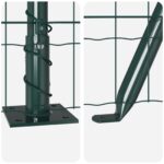 vidaXL Euro oplotenie s 13 fláknutými stĺpikmi 0.8x25 m Galanizovaná oceľ – Obrázok 8