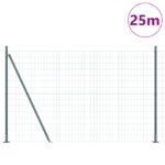 vidaXL Euro plot so 13 rozšírenými stĺpmi 1.2x25 m pozinkovaná oceľ – Obrázok 3