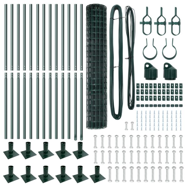 vidaXL Euro plot so 13 rozšírenými stĺpmi 1.2x25 m pozinkovaná oceľ – Obrázok 4