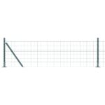 vidaXL Euro plot so 13 flanžovými stĺpikmi 0.4x25 m z pozinkovanej ocele – Obrázok 2