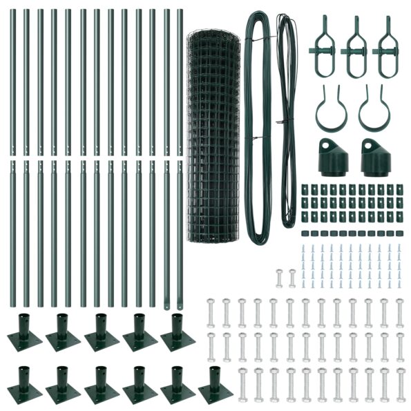 vidaXL Euro oplotenie Sada 2 Zelená Oceľ s práškovou povrchovou úpravou – Obrázok 5