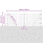 vidaXL Euro plot s 13 prírubovými stĺpikmi 0.4x50 m pozinkovaná oceľ – Obrázok 13