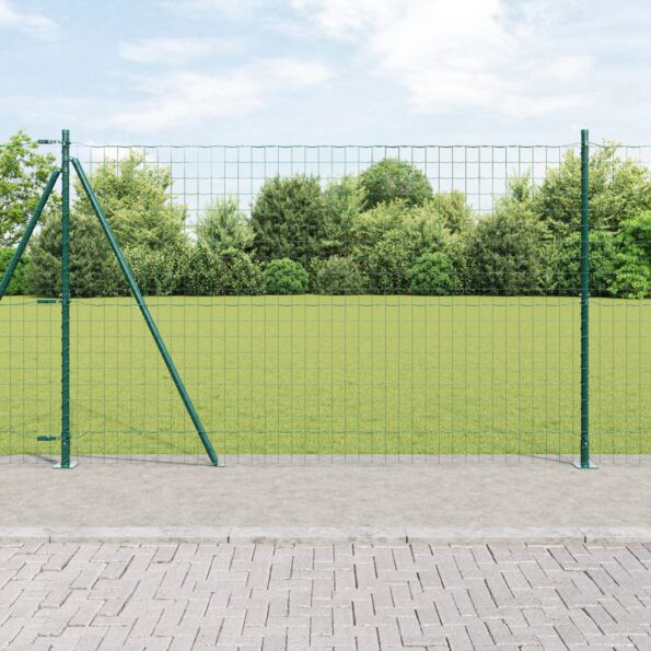 3350883_1.jpg vidaXL Euro Oplotenie s 7 Dláždenými Stĺpikmi 1.6x10 m Galvanizovaná Oceľ – Obrázok 1