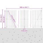 vidaXL Euro Oplotenie s 7 Dláždenými Stĺpikmi 1.6x10 m Galvanizovaná Oceľ – Obrázok 13