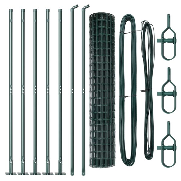 3350883_4.jpg vidaXL Euro Oplotenie s 7 Dláždenými Stĺpikmi 1.6x10 m Galvanizovaná Oceľ – Obrázok 4