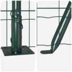 vidaXL Euro Oplotenie s 7 Dláždenými Stĺpikmi 1.6x10 m Galvanizovaná Oceľ – Obrázok 8