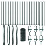 vidaXL Euro plot s 13 zmastenými stĺpmi 0.4x50 m galvanizovaná oceľ – Obrázok 4