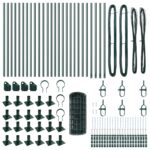 vidaXL Euro plot s 13 zmastenými stĺpmi 0.4x50 m galvanizovaná oceľ – Obrázok 5