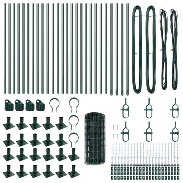 vidaXL Euro plot s 13 zmastenými stĺpmi 0.4x50 m galvanizovaná oceľ – Obrázok 5