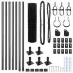 vidaXL Euro plot s 7 plotovými stĺpmi 0.4x10 m pozinkovaná oceľ – Obrázok 5