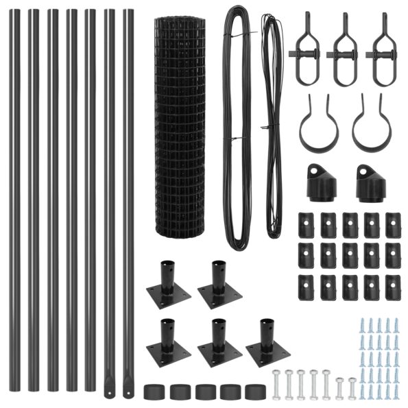 vidaXL Euro plot s 7 plotovými stĺpmi 0.4x10 m pozinkovaná oceľ – Obrázok 5