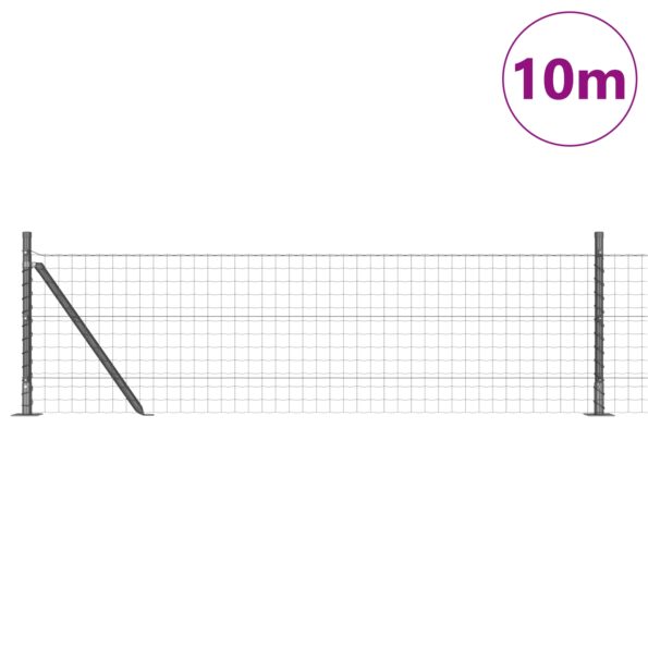 3350892_3.jpg vidaXL Euro plot s 7 prídavnými stĺpikmi 0.6x10 m pozinkovaný železo – Obrázok 3