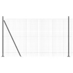 vidaXL Euro Fence so 7 zváranými stĺpmi 1.4x10 m pozinkovaná oceľ – Obrázok 2