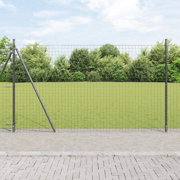 3350897_1.jpg vidaXL Euro plot s 7 flánkovanými stĺpmi 1.5x10 m pozinkovaná oceľ – Obrázok 1