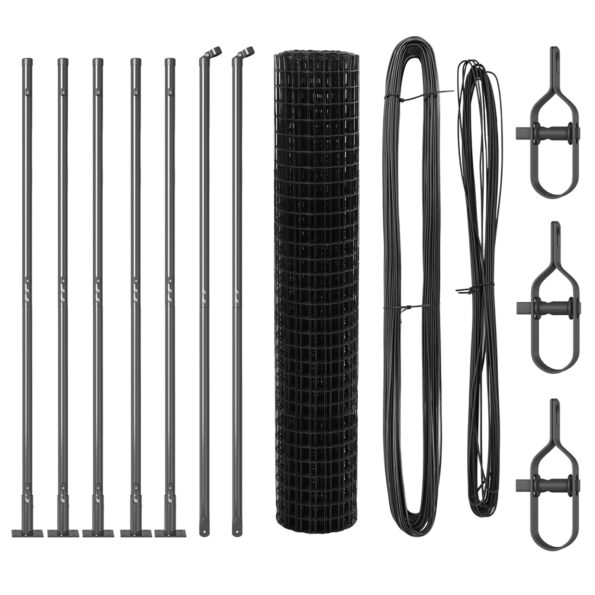 vidaXL Euro Plot so 7 zváranými stĺpikmi 1.6x10 m pozinkovaná oceľ – Obrázok 4