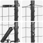 vidaXL Euro plot s 7 flámbovanými stĺpmi 1.5x10 m z pozinkovanej ocele – Obrázok 7