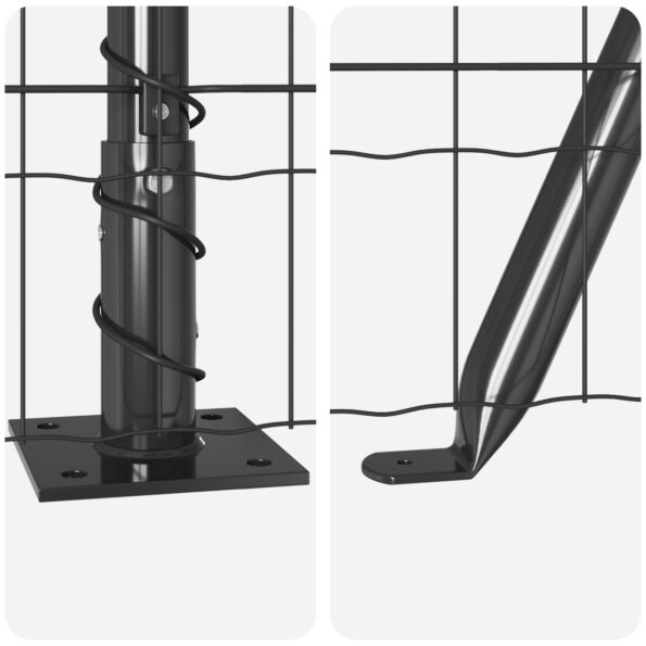 3350912_8.jpg vidaXL Euro Oplotenie s 7 prípojnými stĺpmi 1.4x10 m Galvanizovaná oceľ – Obrázok 8