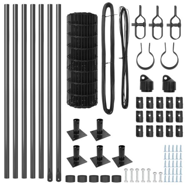 vidaXL Euro plot s 7 plotovými stĺpmi 0.6x10 m z pozinkovanej ocele – Obrázok 5