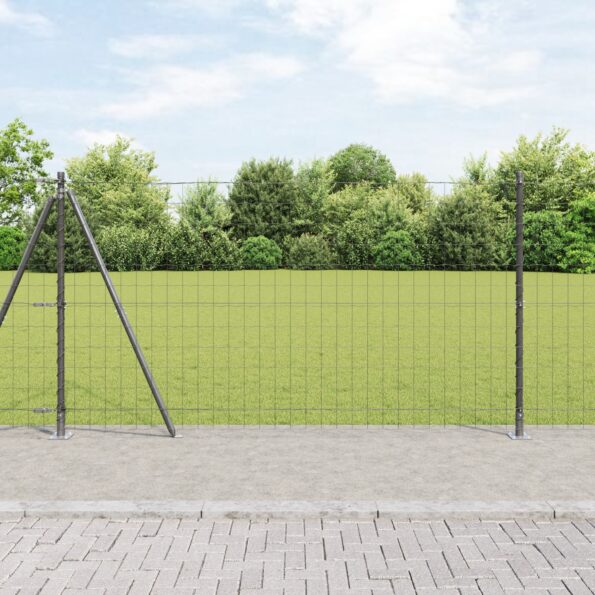 3350919_1.jpg vidaXL Euro plot s 7 prístupovými stĺpmi 1.2x10 m pozinkovaná oceľ – Obrázok 1