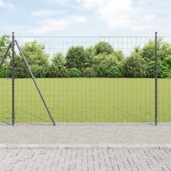 3350920_1.jpg vidaXL Euro plot s 7 flanžovanými stĺpikmi 1,4x10 m pozinkovaná oceľ – Obrázok 1