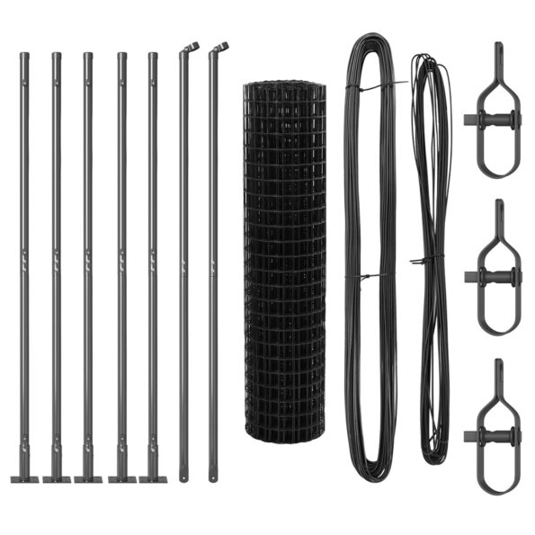 vidaXL Euro Plot Sada 2 Sivý Kov 10 x 1 m Trvácny Plot Obdĺžnikový – Obrázok 4