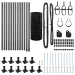 vidaXL Euro plot s 13 flanžovými stĺpikmi 0.6x25 m galvanizovaná oceľ – Obrázok 5