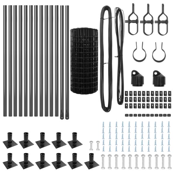 3350932_5.jpg vidaXL Euro plot s 13 flanžovými stĺpikmi 0.6x25 m galvanizovaná oceľ – Obrázok 5