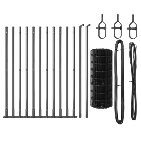 vidaXL Euro plot s 13 flangovanými stĺpmi 0.6x25 m pozinkovaná oceľ – Obrázok 4