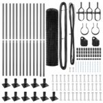 vidaXL Euro plot s 13 flanged stĺpmi 0,8x25 m pozinkovaná oceľ – Obrázok 5