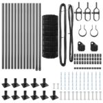 vidaXL Euro plot s 13 rozšírenými stĺpmi 0.4x25 m Pozinkovaná oceľ – Obrázok 5