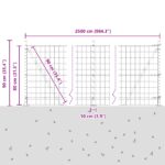 vidaXL Euro oplotenie s 13 flanžovými stĺpikmi 0.8x25 m z pozinkovanej ocele – Obrázok 13