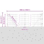 vidaXL Euro plot s 13 flanžovými stĺpmi 0.4x50 m pozinkovaná oceľ – Obrázok 13