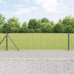 vidaXL Euro plot s 13 výstužnými stĺpmi 0.4x50 m pozinkovaný kov