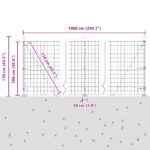 vidaXL Euro ohrada s 7 zúženými stĺpmi 1x10 m Zinkovaná oceľ – Obrázok 13