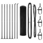 vidaXL Euro ohrada s 7 zúženými stĺpmi 1x10 m Zinkovaná oceľ – Obrázok 4