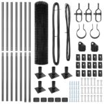 vidaXL Euro ohrada s 7 zúženými stĺpmi 1x10 m Zinkovaná oceľ – Obrázok 5