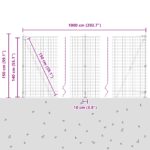 vidaXL Euro plot s 7 fláčkovými stĺpmi 1.4x10 m pozinkovaná oceľ – Obrázok 13