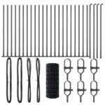 vidaXL Euro plot so 13 flangovanými stĺpikmi 0.6x50 m z pozinkovanej ocele – Obrázok 4