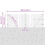 vidaXL Euro plot s 7 prírubovými stĺpmi 0.4x10 m pozinkovaná oceľ – Obrázok 13