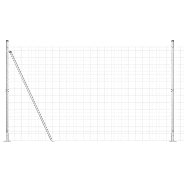 vidaXL Euro plot s 7 príruby stĺpmi 1.4x10 m Pozinkovaná oceľ – Obrázok 2