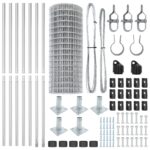 vidaXL Euro plot s 7 príruby stĺpmi 1.4x10 m Pozinkovaná oceľ – Obrázok 5