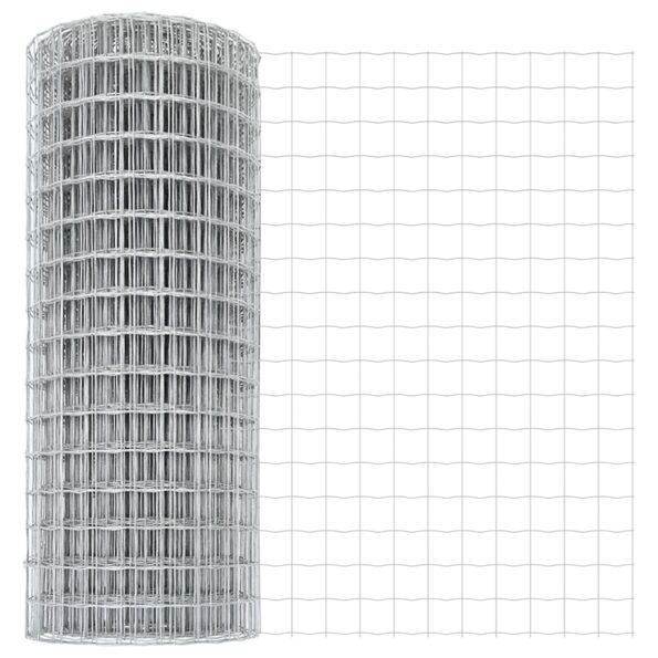 vidaXL Euro plot s 7 príruby stĺpmi 1.4x10 m Pozinkovaná oceľ – Obrázok 6