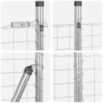 vidaXL Euro plot s 7 príruby stĺpmi 1.4x10 m Pozinkovaná oceľ – Obrázok 7