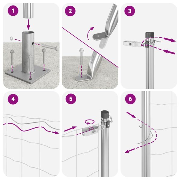 vidaXL Euro plot s 7 flangeami 1.5x10 m Pozinkovaná oceľ – Obrázok 12