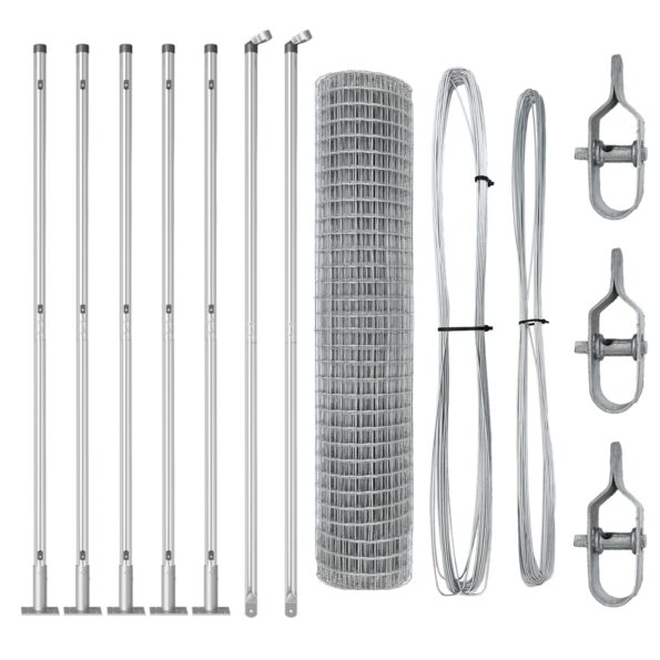 vidaXL Euro plot s 7 flangeami 1.5x10 m Pozinkovaná oceľ – Obrázok 4