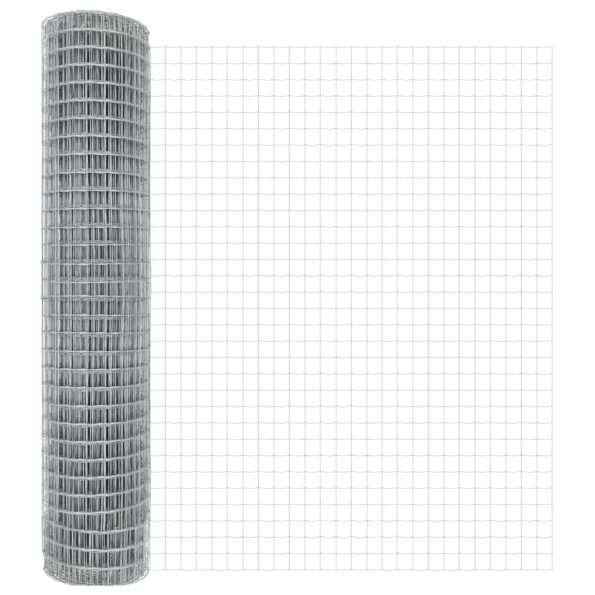 vidaXL Euro oplotenie s 7 prírubovými stĺpikmi 1.6x10 m pozinkovaná oceľ – Obrázok 6