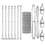 vidaXL Euro plot so 7 stĺpikmi 0.6x10 m Pozinkovaná oceľ – Obrázok 4