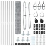 vidaXL Euro plot s 7 flitrovým stĺpom 1.6x10 m pozinkovaná oceľ – Obrázok 5